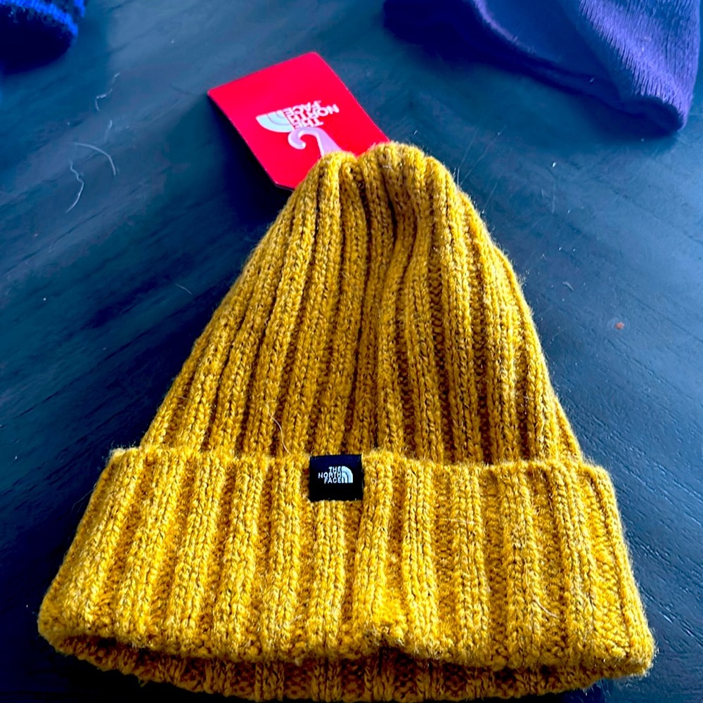 New The North Face Mustard Yellow Golden Spice Beanie Hat Toboggan Winter Ski
